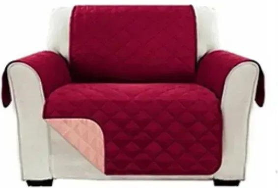 Gesteppter Sofabezug in Braun, Waschbarer und Rutschfester Couchüberwurf aus Polyester zum Schutz vor Schmutz und Haustieren - Bild 1