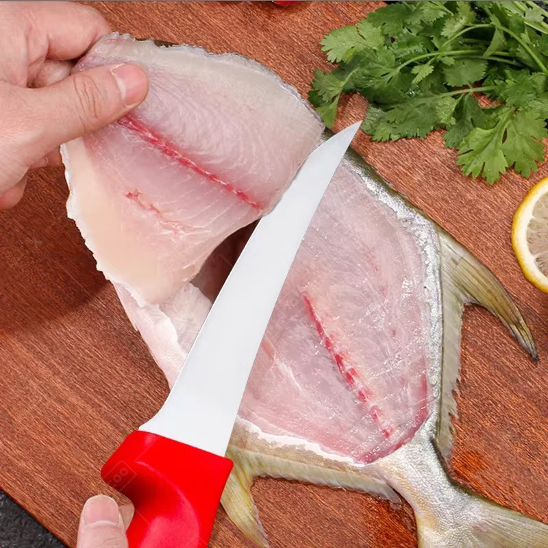 WXCOO Ausbeinmesser aus Edelstahl in Silber zum Schneiden von Fleisch, Fisch und Obst - Bild 3