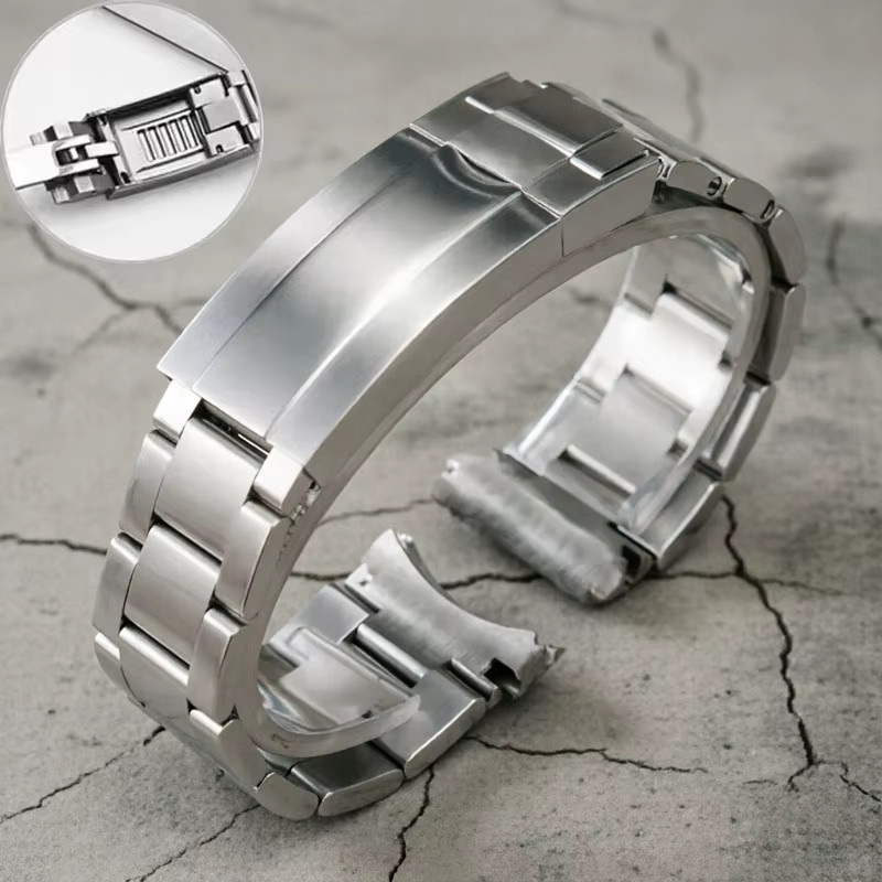 yunfook Uhrenarmband Edelstahl, Silber, 20 mm, Unisex - Bild 6