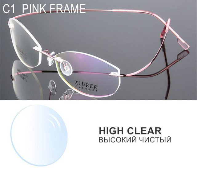 Bai Fen Bai Electronic 3C Korrektionsbrille, randlos, Titanlegierung, grau, Unisex - Bild 1
