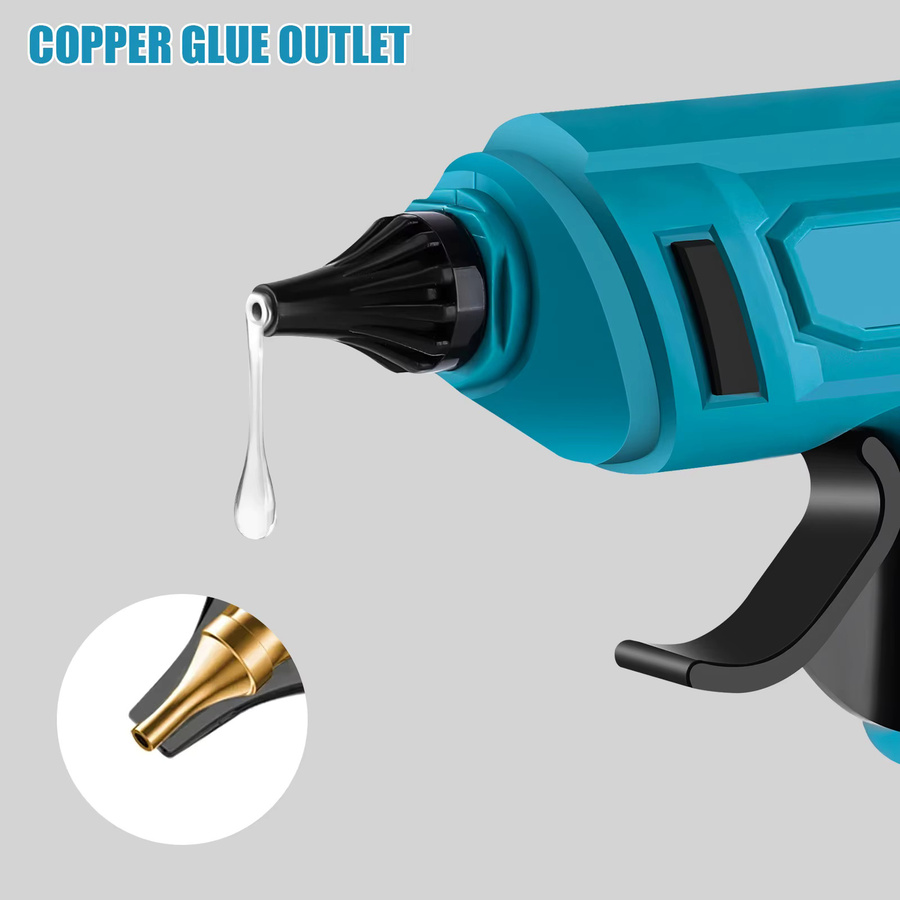 Kabellose Heißklebepistole von Makita mit 100W Leistung in Blau, kompatibel mit Makita 18V Akku - Bild 4