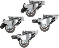 SilverStone Rollen RAC-SRW-001 in Silber und Schwarz - Bild 1