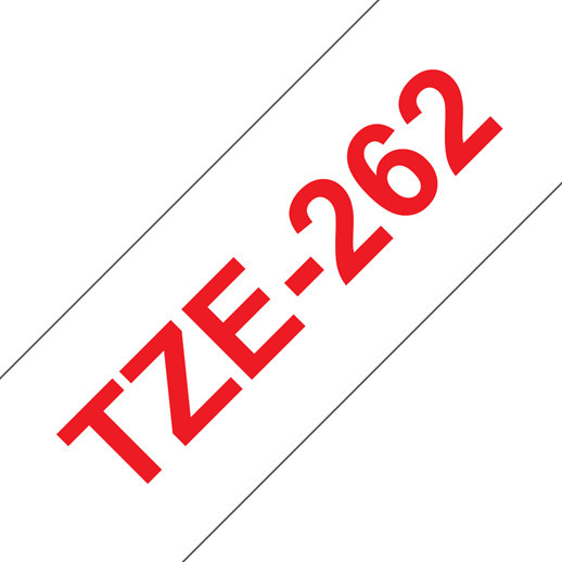 Brother Schriftbandkassette TZe-262 Laminiertes Band Rot auf Weiß 36 mm x 8 m - Bild 2