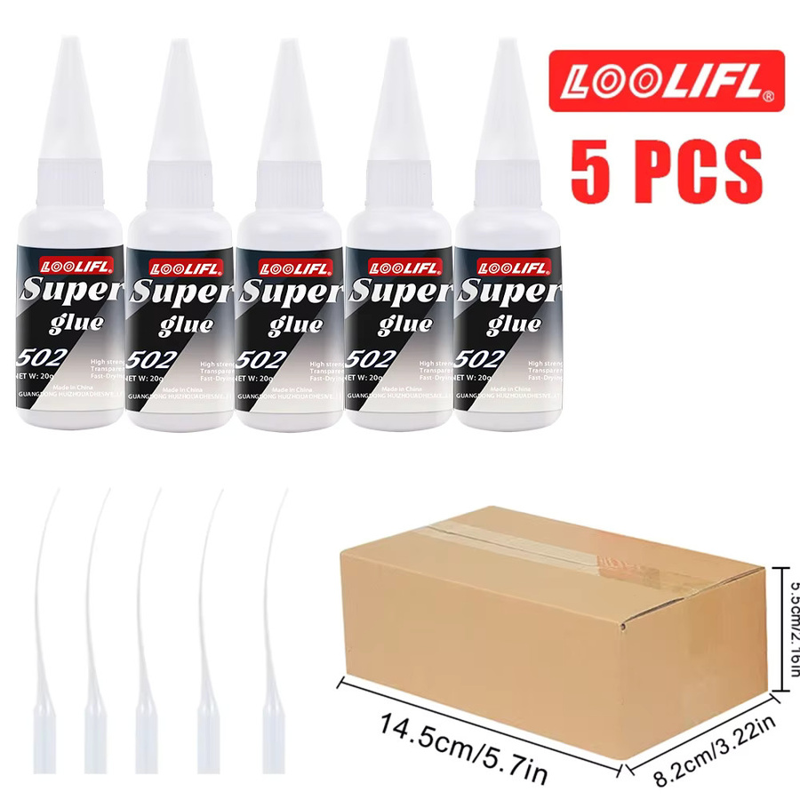 LOOLIFL 502 Superkleber, transparenter Sekundenkleber für Metall, Edelstahl, Aluminium, Kunststoff und Holz - Bild 4