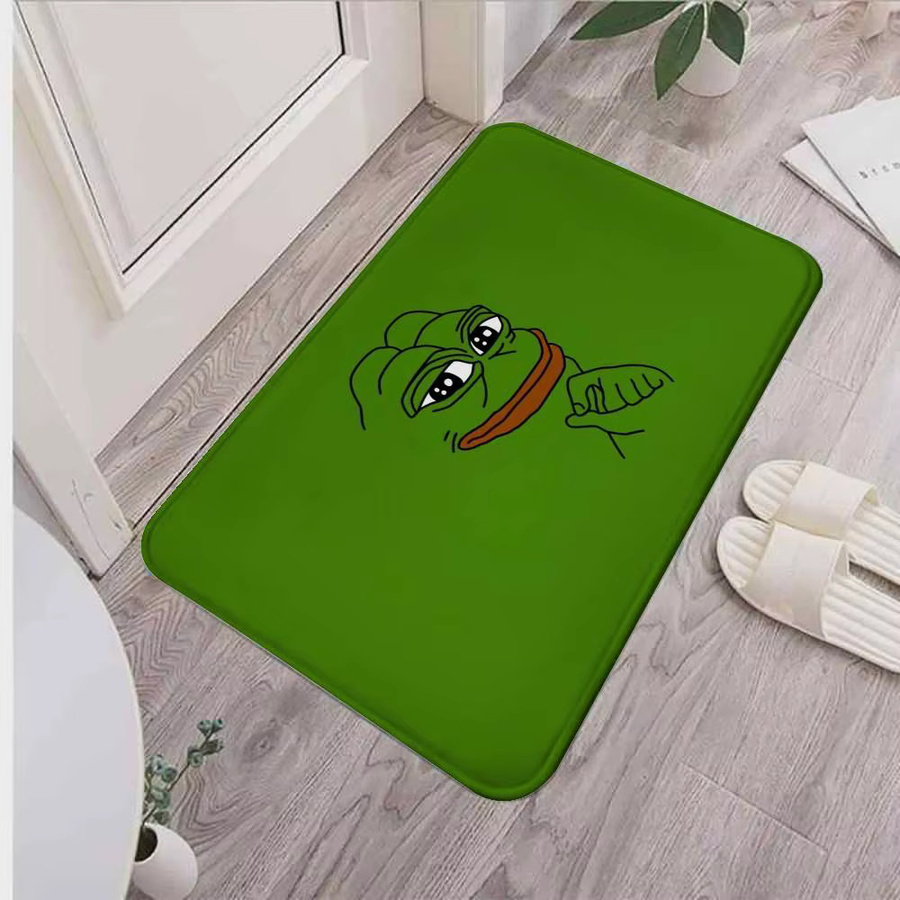 Beast Kingdom P-Pepe The F-Frog Teppich, grüne Antirutschmatte für Badezimmer und Eingangsbereich, B/T: 60 x 40 cm - Bild 3