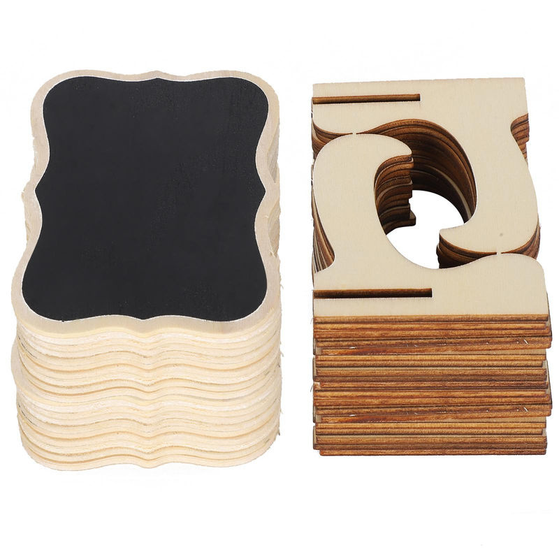 2er Set Igeteck Mini Holztafeln aus Massivholz in Schwarz für Hochzeiten und Dekorationen - Bild 5