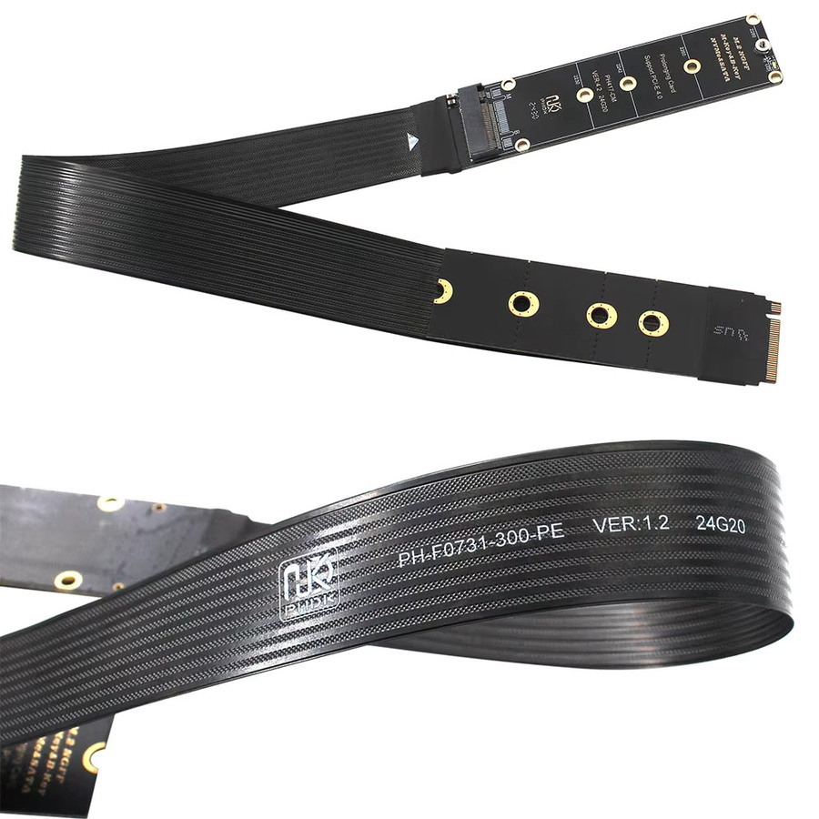 VODOOL M.2 NVMe NGFF M-Key SSD Verlängerungskabel PCIe 4.0 Extender in Schwarz für M.2 2230 2242 2260 2280 SSDs - Bild 7