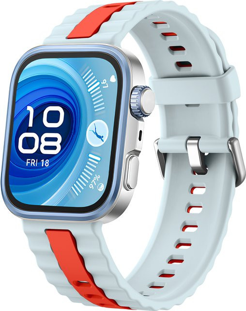 Huawei Uhrenarmband Silikon, vertikal gestreift, zweifarbig, multicolor - Bild 1