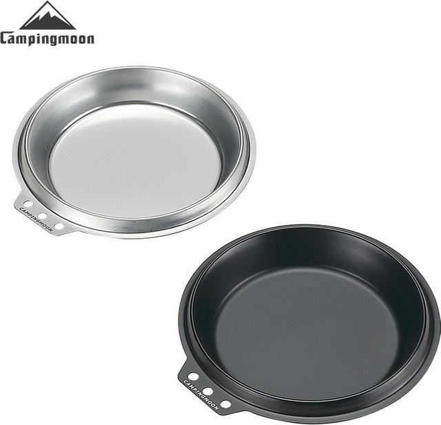 CAMPINGMOON Edelstahl Schneeschale mit Deckel in Silber - Bild 1