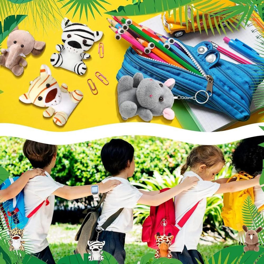 Toys D Safari Dschungeltiere Mini-Plüschtiere 12-36-teiliges Set - Bild 1