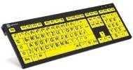 LogicKeyboard XL Print PC Slim Line Tastatur mit LogicLight, USB, QWERTZ Deutsch, Schwarz auf Gelb - Bild 1