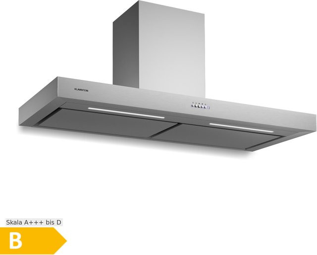 Klarstein Limelight Dunstabzugshaube Wandhaube in Edelstahl, Breite: 120 cm, 546 m³/h, A+++ - Bild 1