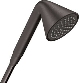 Hansgrohe Axor Handbrause in Brushed Black Chrome mit 1 Strahl und Anti-Kalk-Funktion, Durchmesser: 8,5 cm - Bild 1