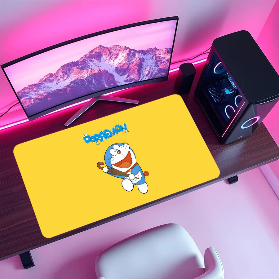 Doraemon Anime Mousepad Gelb, rutschfestes und verdicktes Gaming Mousepad im Cartoon-Design für Büro und Studium - Bild 4
