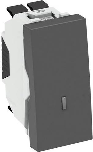 OBO Bettermann Geräteeinbaukanal Wechselschalter, Grau, B: 2,2 cm, H: 4,5 cm, T: 3,6 cm - Bild 1