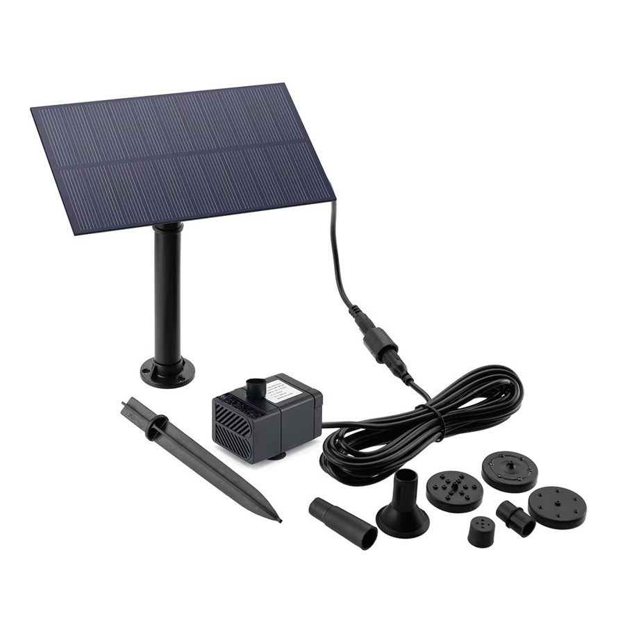 APWIKOGER Solar-Wasserpumpe für Gartendekoration und Aquarien in Schwarz mit 180L/h Förderleistung - Bild 5