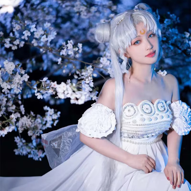 ManManGuGu Prinzessin Cosplay-Kostüm, weißes Mondkleid, Set - Bild 3