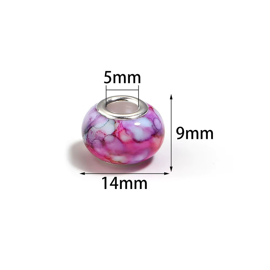 lingsai Acrylperlen, bunt, rund, flach, 14 x 9 mm - Bild 2