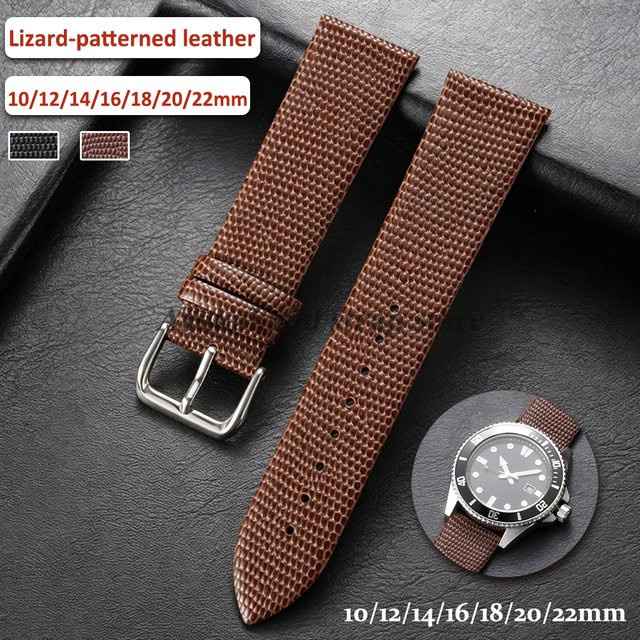 Uhrenarmband Leder, Lizard-Muster, Herren, Damen - Bild 1