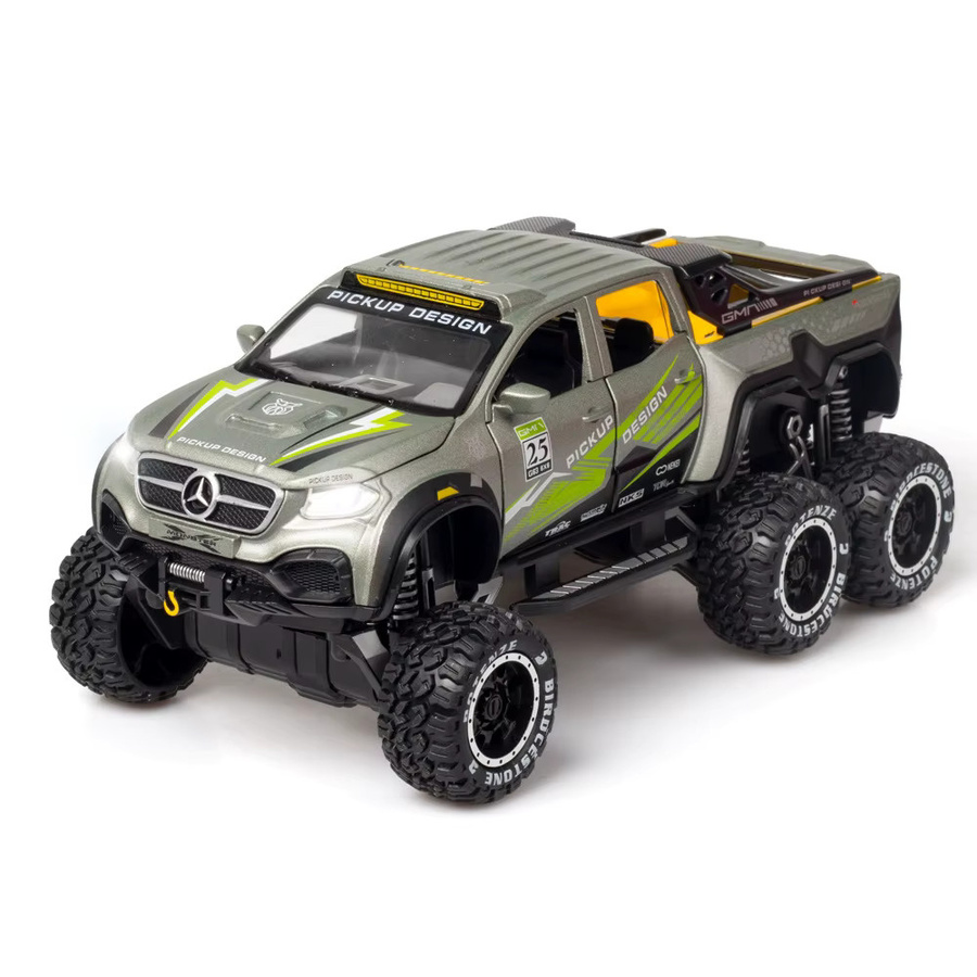 WELLY Mercedes-Benz X-Klasse Exy 6x6 Pickup, Modellauto, 1:28, Metall, mit Licht und Sound - Bild 3