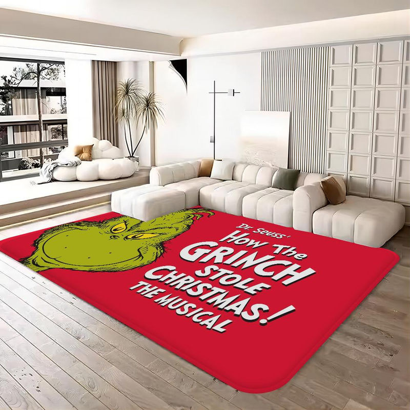 Karpetti Bereichsteppich Frohe Weihnachten in Rot, Waschbar und Rutschfest, B/T: 40 x 120 cm - Bild 2