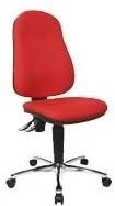 Topstar Drehstuhl Point 60 in Rot mit Stoffbezug und Chromgestell - Bild 1
