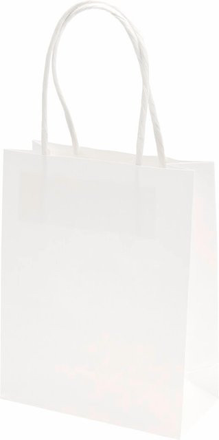 Rico Design Papiertüte aus Kraftpapier in Weiß, B/T/H: 12 x 15 x 5,5 cm - Bild 1