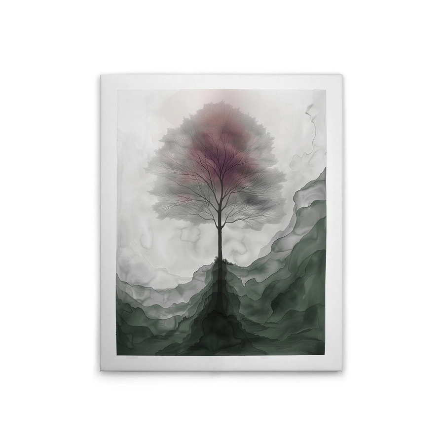 Tadessi Leinwandbild M1-No.52133 Abstrakt Baum in Grau, Grün und Multicolour, Breite: 40 cm, Höhe: 50 cm - Bild 2