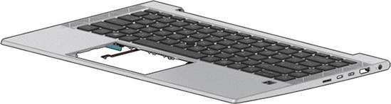 HP Ersatztastatur für EliteBook 840 G7 mit Zeigestock, ClickPad und Hintergrundbeleuchtung, International Englisch, Schwarz - Bild 1