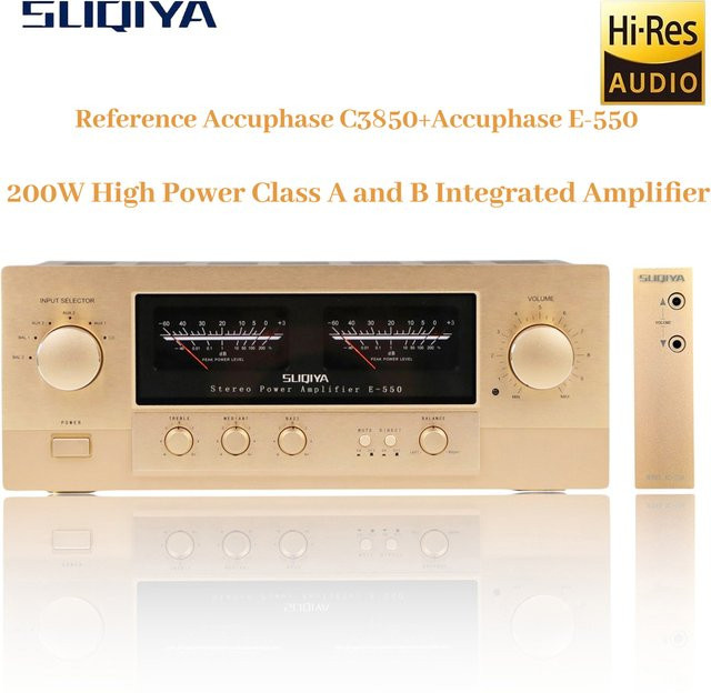 Accuphase Hi-Fi-Verstärker Kombination aus C-3850 Vorverstärker und E-550 Klasse A und B Vollsymmetrischer Verstärker in Silber - Bild 1