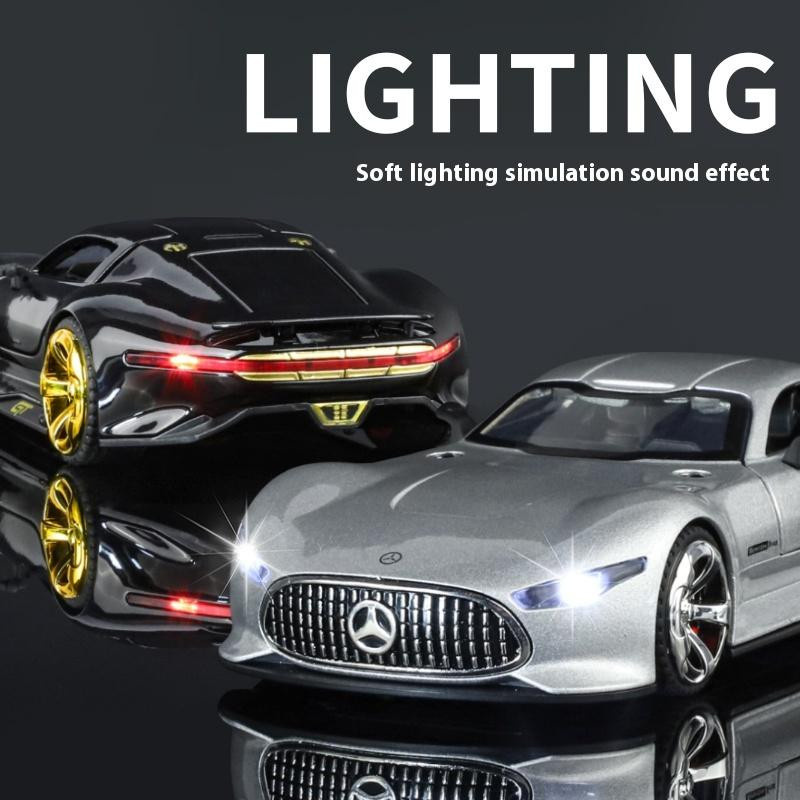 Activating Toys Mercedes Benz AMG Vision GT Supercar Modellauto, 1:32, mit Sound und Licht, silber - Bild 2