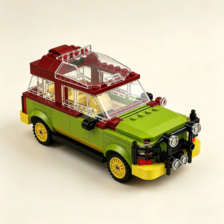 Doubuilt MOC Off-Road Explorer Grüner Truck-Bausatz, Fahrzeuge, Grün - Bild 2