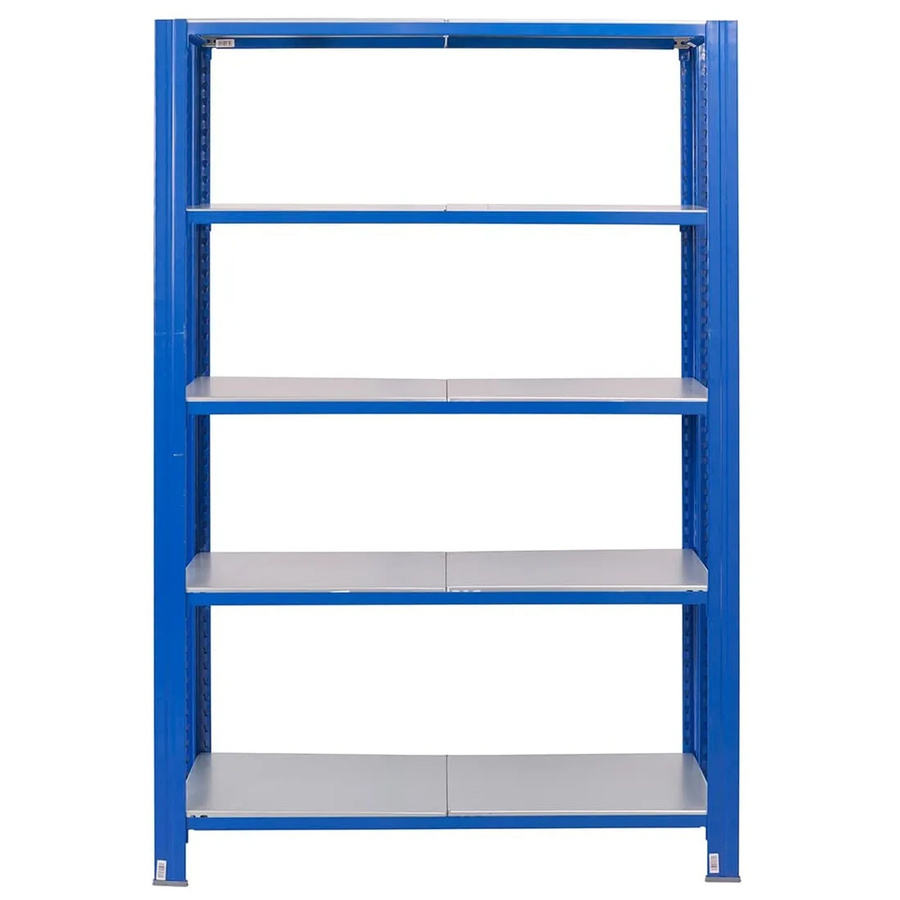 AR Shelving T Profile Steckregal Blau & Verzinkt mit 5 Böden, B/T/H: 250 x 120 x 40 cm - Bild 2