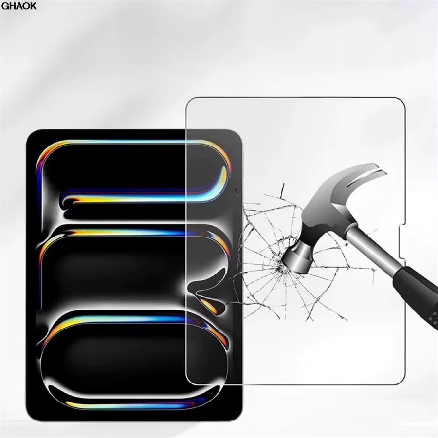 2 Stück Gehärtetes Glas Displayschutzfolie für Apple iPad Air 5 4 sowie iPad Pro 12.9 11 13 Zoll M4 M2 M3 M5 in Transparent HD Klar - Bild 5