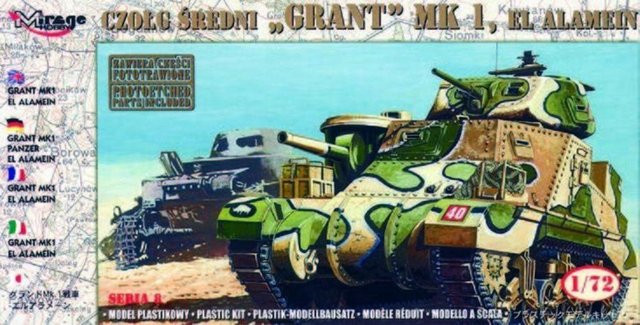 Mirage Hobby Panzer Grant Mk. I El Alamein, Modellbau, 1:72 - Bild 1