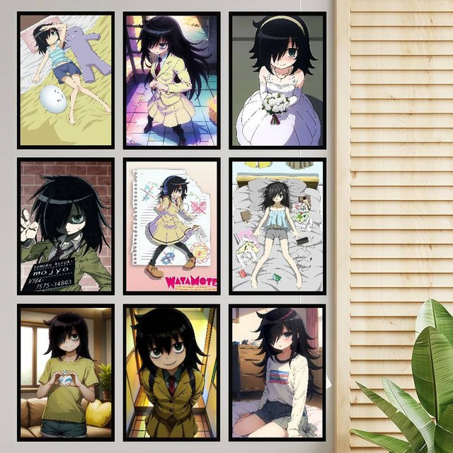 Watamote Kuroki Tomoko Classic Vintage Poster aus Papier in Mehrfarbig, Rechteckig, B/H: 10 x 15 cm - Bild 1