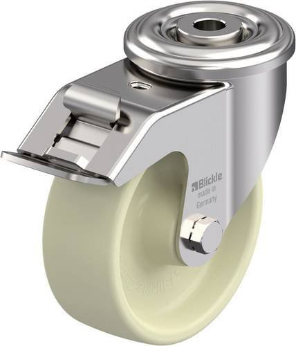 Blickle LIXR-POH 102G-FI Hitzebeständige Edelstahl-Lenkrolle in Silber mit 100 mm Rad-Durchmesser und 150 kg Tragfähigkeit - Bild 1