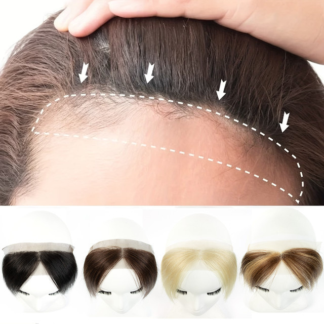 VADES Echtes Haarteil Pony, 100 % menschliches Haar, Damen - Bild 1