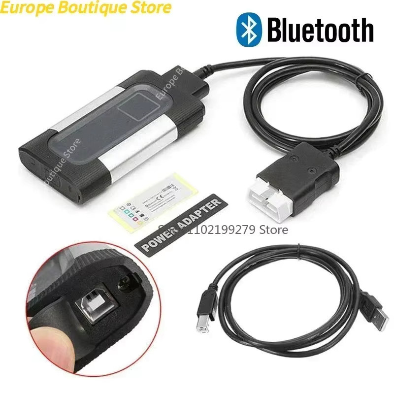Autocoms DS150E Delphis OBD Scanner Diagnosegerät für Auto und LKW mit Double Board V9.1 V2021.11 in Schwarz - Bild 3