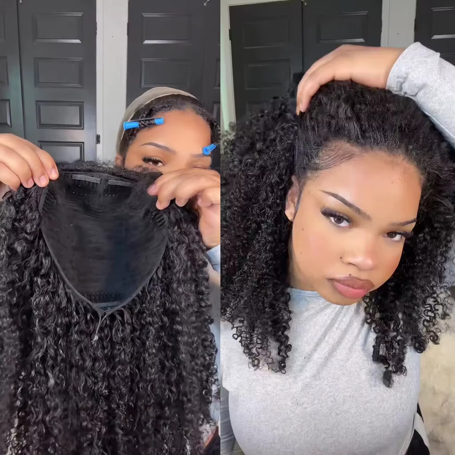 hairmoda Halbperücke, Echthaar, 250% Kinky Curly, 3-in-1 - Bild 4