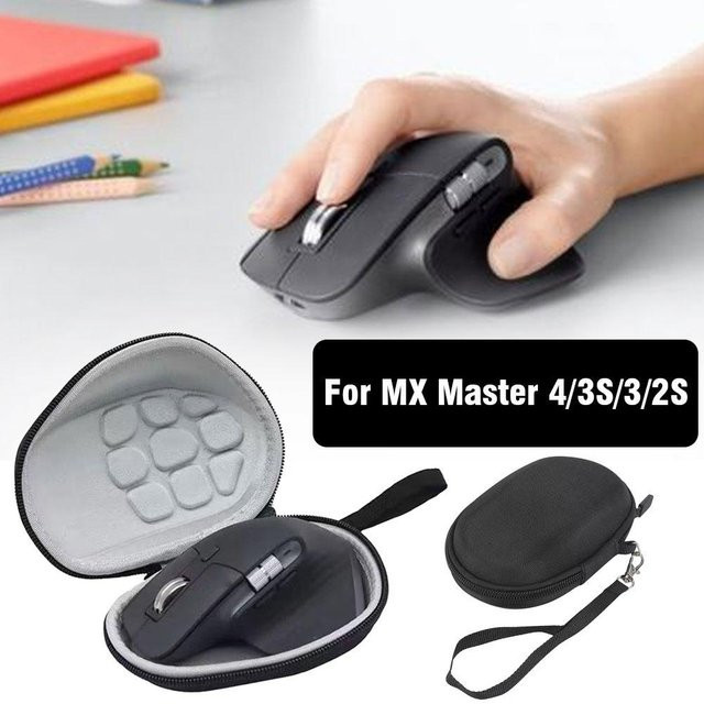 Logitech MX Master 4/3S/3/2S Tragetasche Hard Case in Schwarz stoßfest und wasserdicht - Bild 1