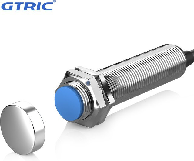 GTRIC Magnetischer Reed-Näherungssensorschalter M08/12/18 Spültyp in Silber, Erfassungsabstand 10 mm, 5–220 V AC/DC, 2 Drähte PNP/NPN NO NC - Bild 1