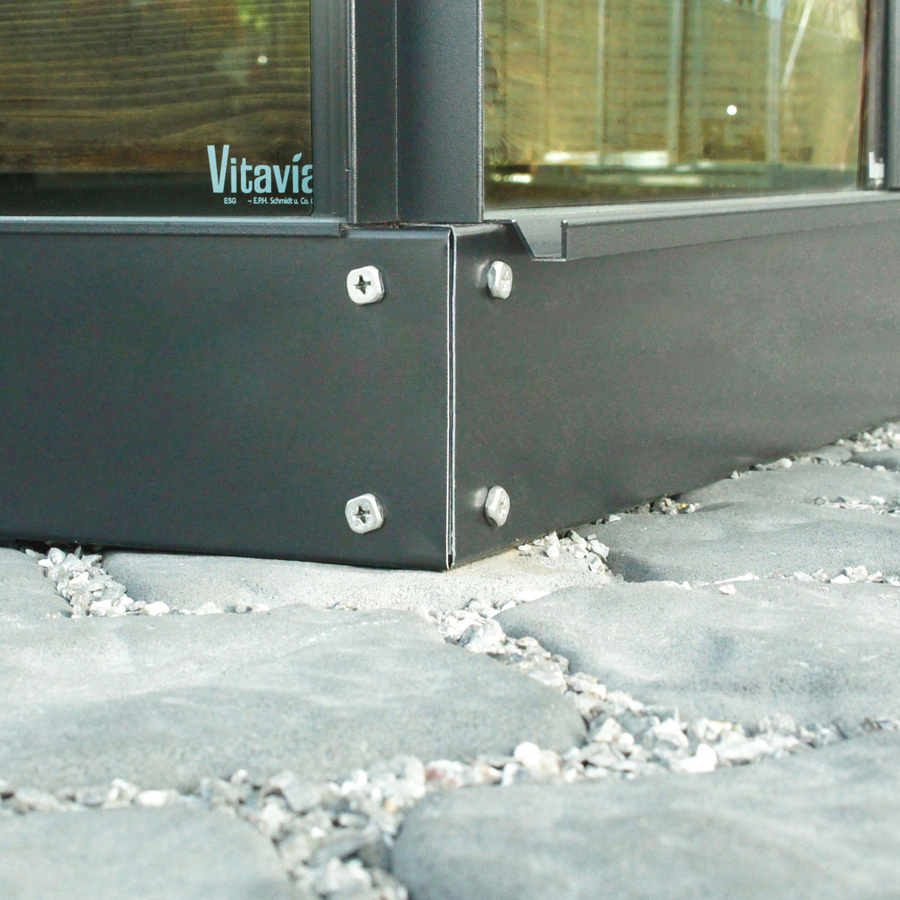 Vitavia Gewächshaus Triton 6200 Schwarz 6,2 m² inklusive Stahlfundament und 3 mm ESG-Glas - Bild 3