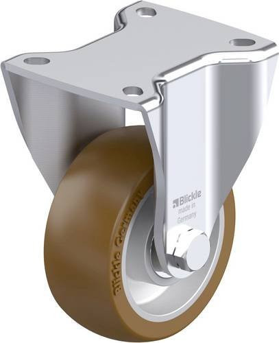 Blickle BH-ALB 101K-1 Stahlblech-Bockrolle in Silber, Rad-Durchmesser: 100 mm, Tragfähigkeit: 400 kg - Bild 1