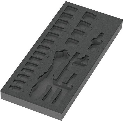 Wera Zyklop Schaumstoffeinlage, Schwarz, B/T/H: 39,2 x 17,2 x 3,0 cm - Bild 1