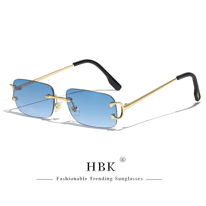 HBK Sonnenbrille randlos, Metall, rechteckig, Damen - Bild 1