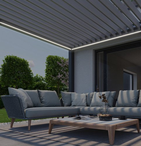 BIOHORT LED-Beleuchtung für Pergola inklusive Steuerungseinheit, grau - Bild 1