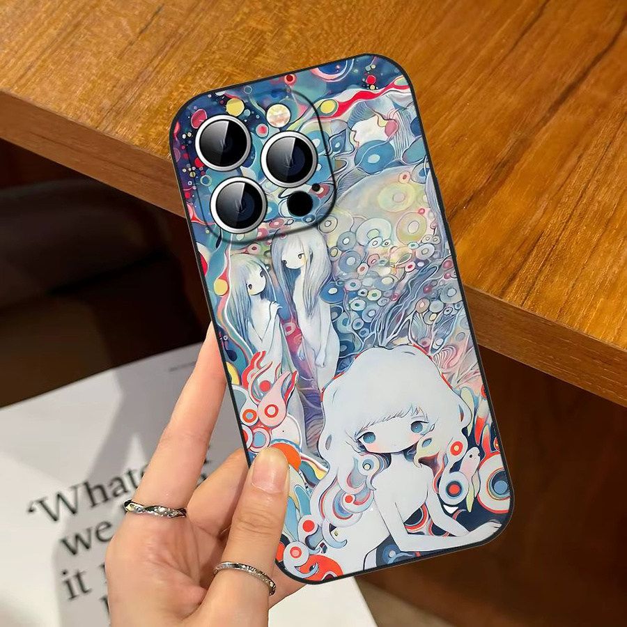 Art K-Kikuo Stoßfeste Handyhülle für Apple iPhone in Schwarz - Bild 5