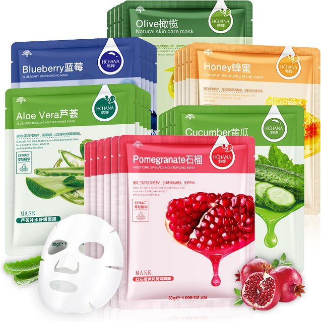 BIOAOUA Gesichtsmasken mit Früchten, 30 Stück, Unisex - Bild 1