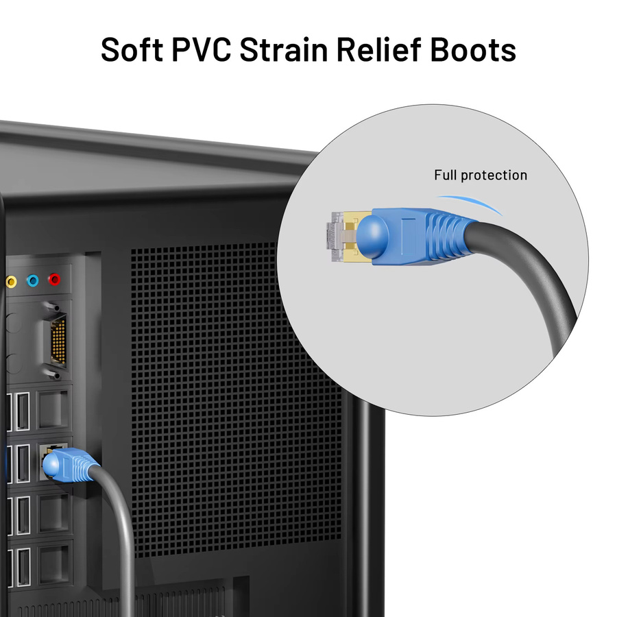 ZoeRax RJ45 Ethernet-Netzwerkkabel Zugentlastungsmanschetten und Steckerabdeckungen für CAT5 CAT5E CAT6 CAT6E, Mehrfarbig, Außendurchmesser: 6,5 mm - Bild 2